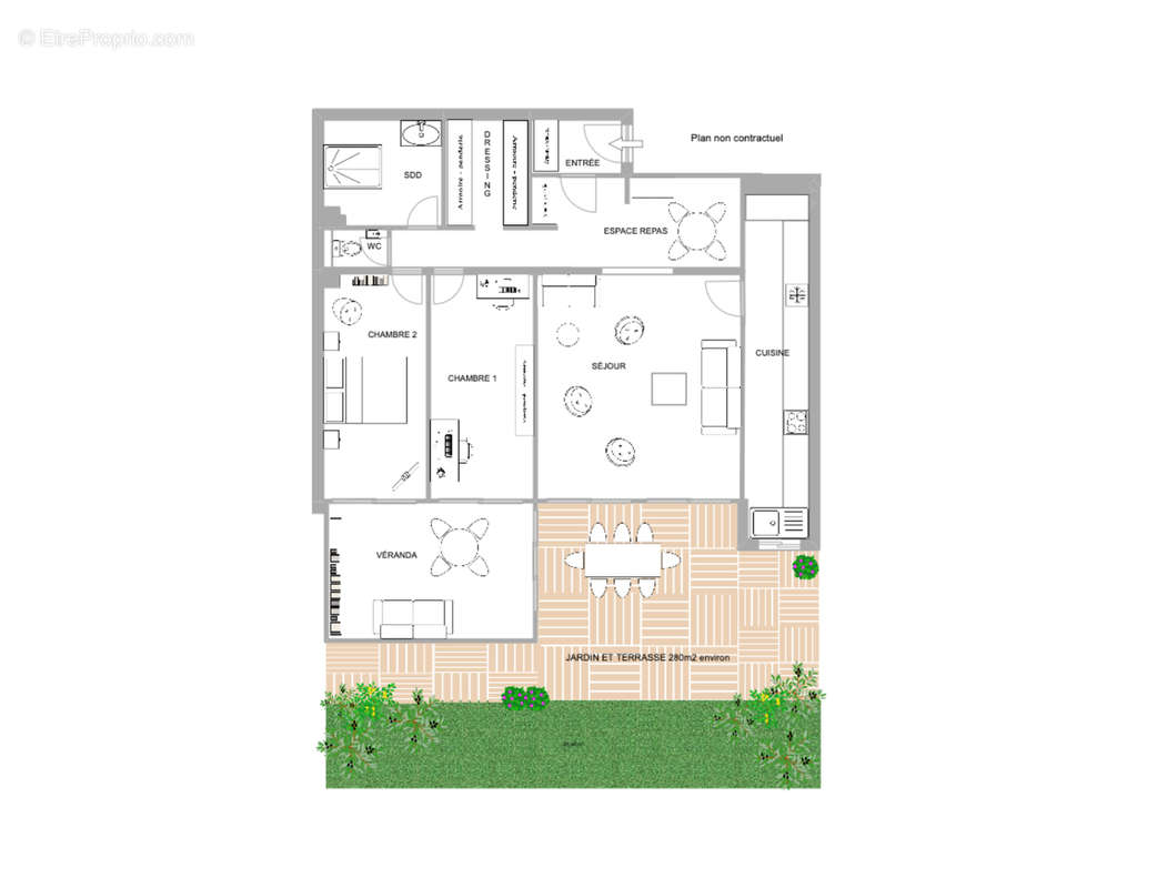 Appartement avec grand jardin et parking - photo 9