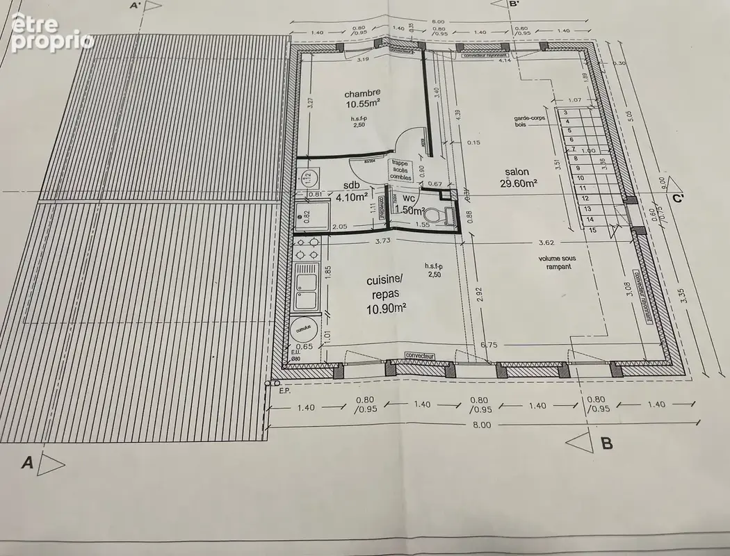 Local commercial  97 m2 + habitation 50 m2 - photo 7