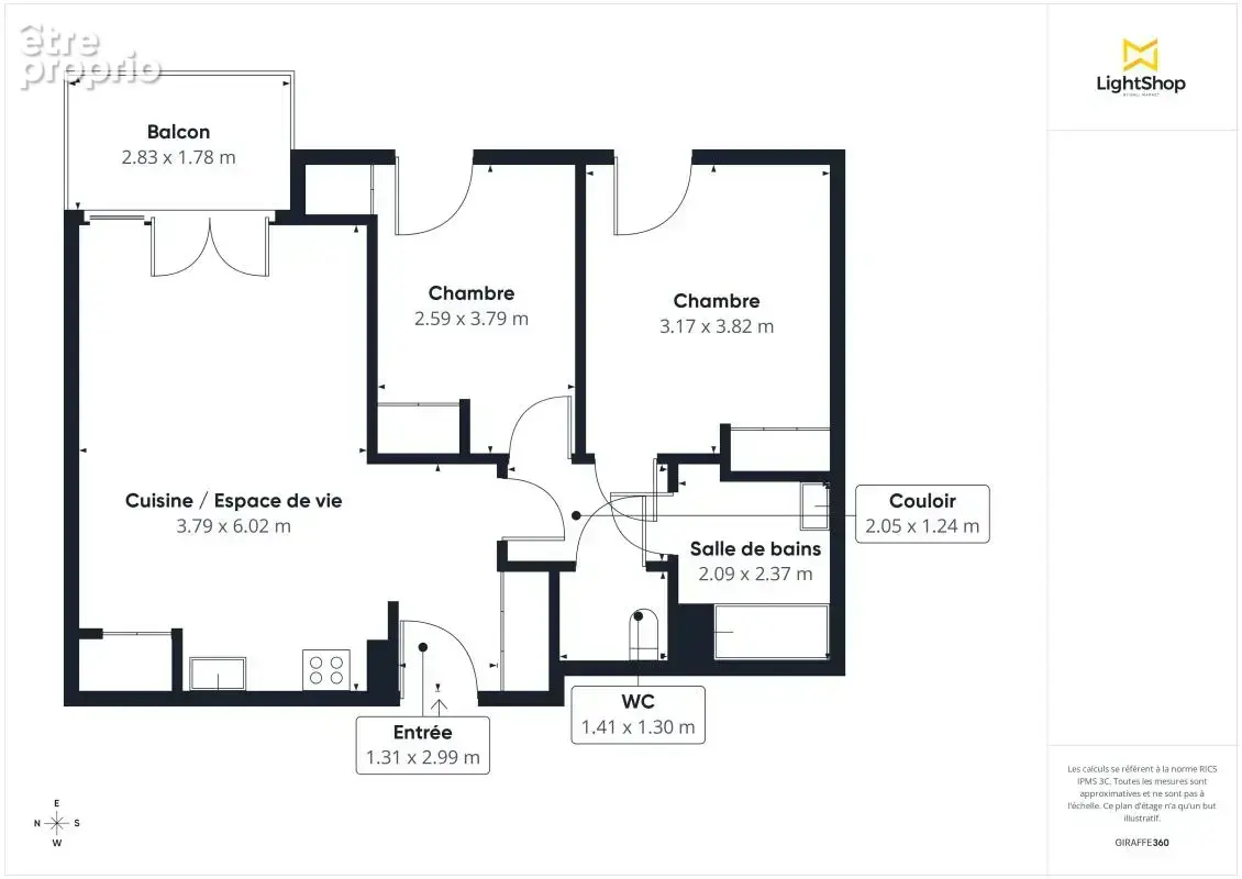 Superbe appartement T3 de 60 m² avec jardin privatif et balcon - Chemin de Lapouyade, Saint-André-de-Cubzac - photo 17