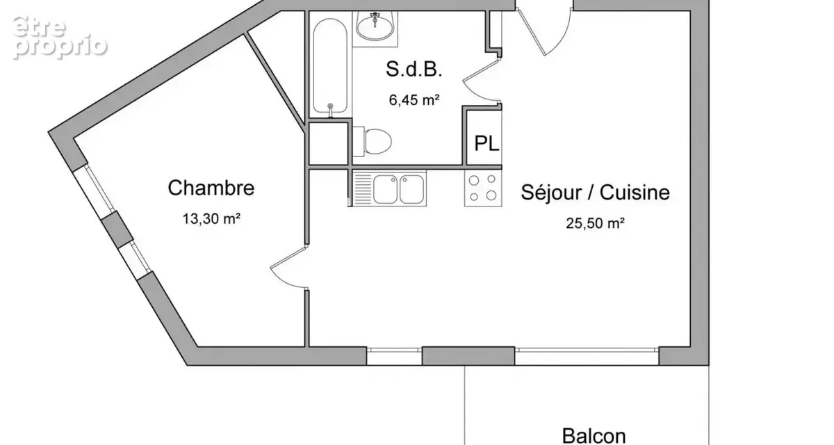 MARCY-L’ÉTOILE – T2 45,25 m² avec balcon et garage box fermé - photo 6