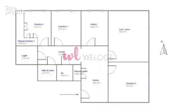 Oullins, appartement familial 3 chambres,  2 balcons - photo 11