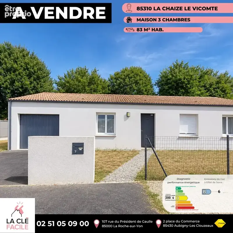 Maison à LA CHAIZE-LE-VICOMTE