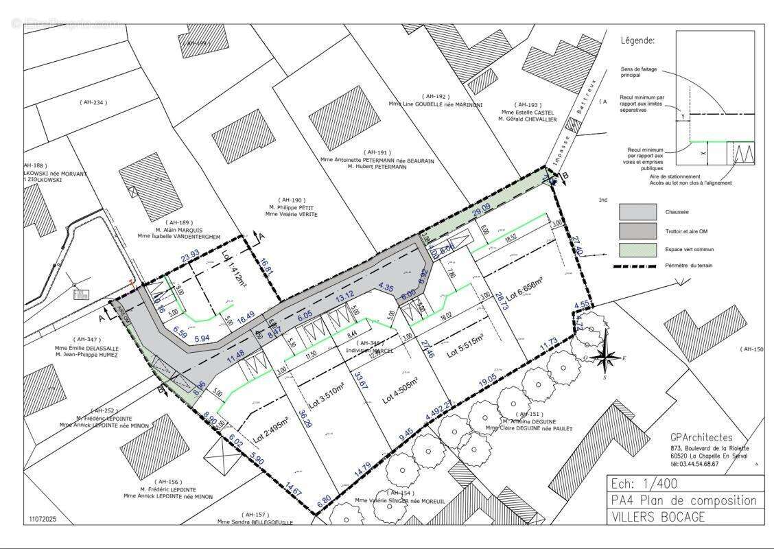 Terrain à VILLERS-BOCAGE