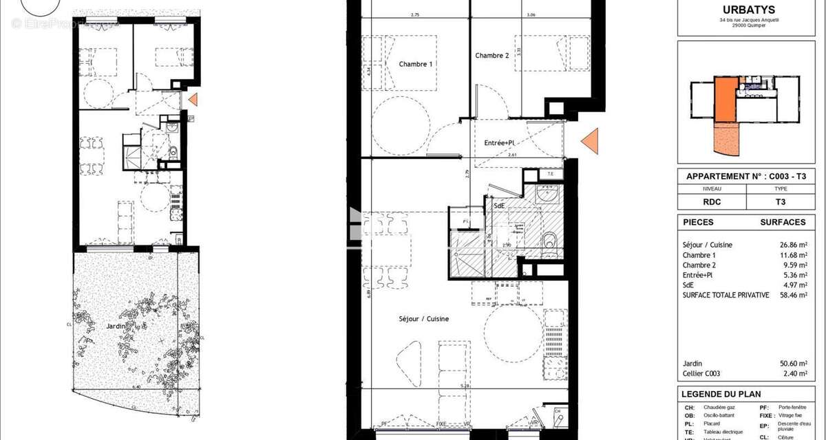 Appartement à L&#039;HERMITAGE