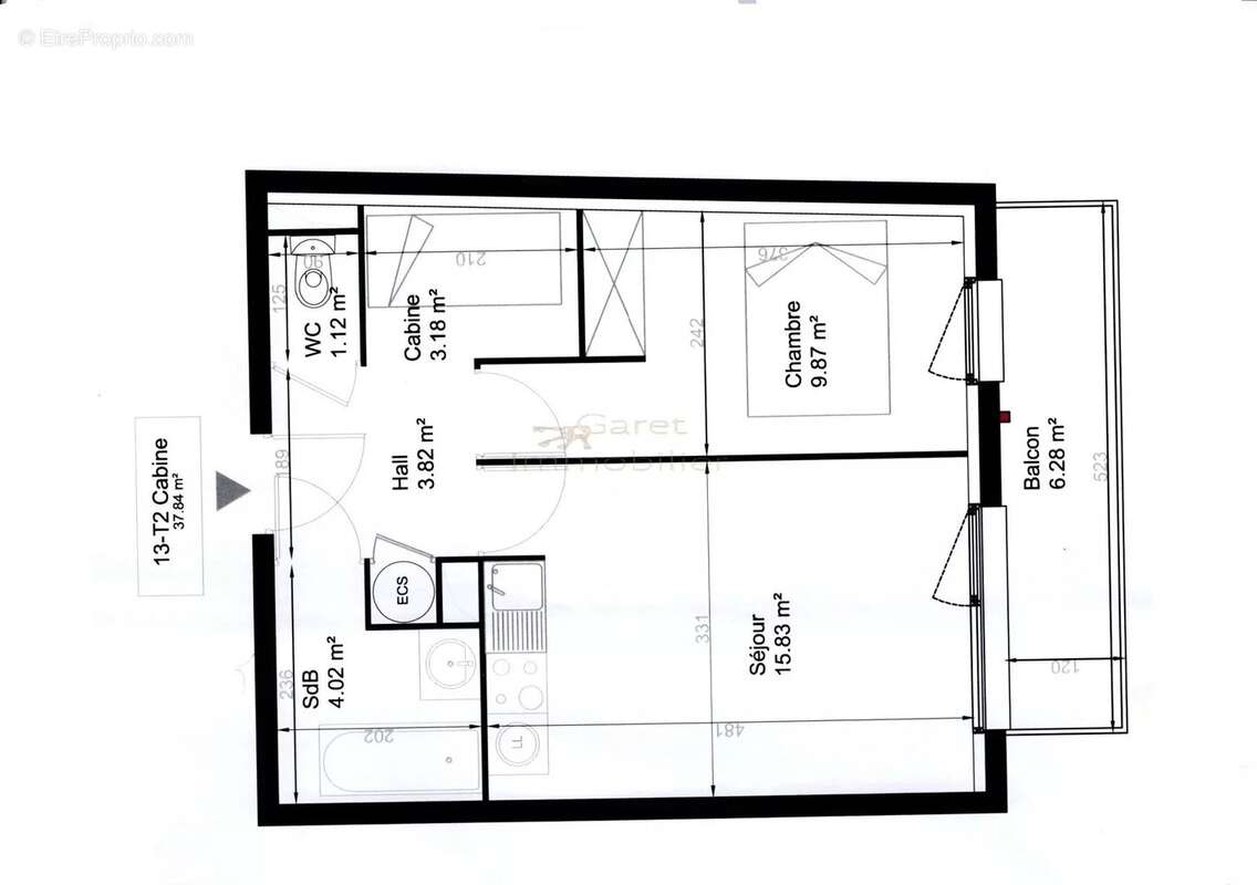 Appartement avec balcon et parking à 250m de la plage - photo 7