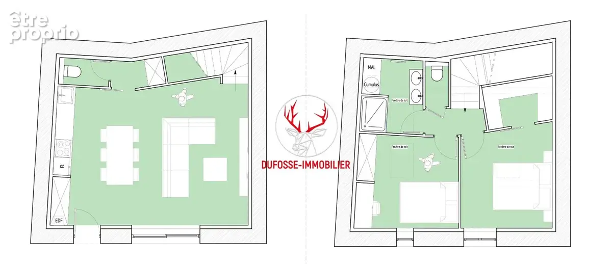 Appartement T3 duplex esprit maison de ville 68 m² - photo 16