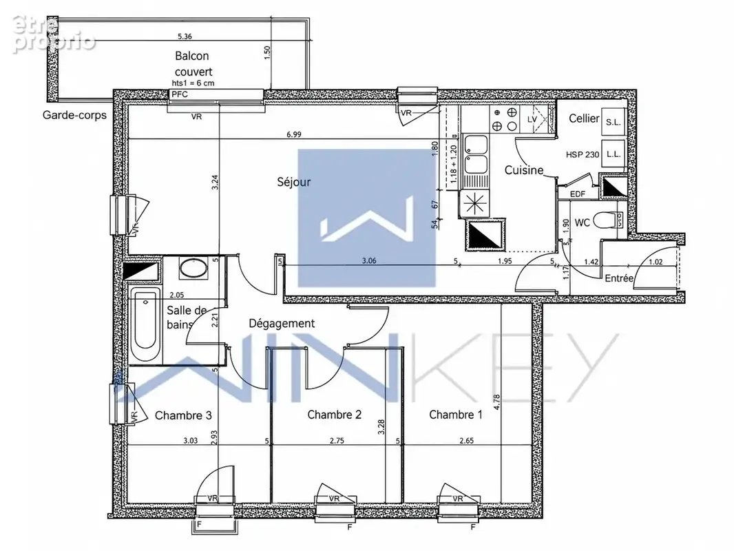 THORIGNÉ-FOUILLARD   T4 79 m2   3 chambres   terrasse   ascenseur   garage - photo 4