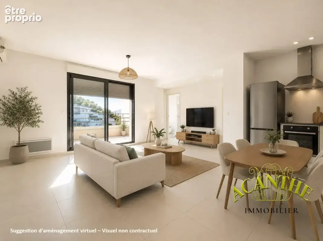 Séjour réaménagé - Appartement à MONTPELLIER