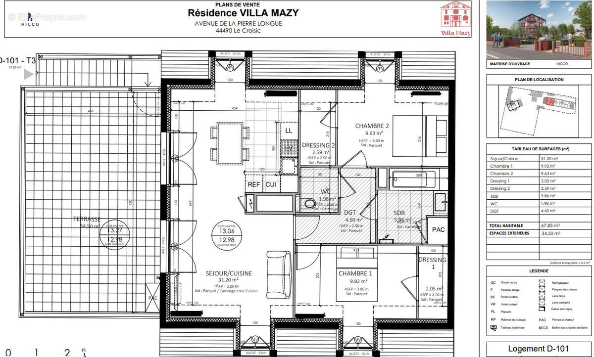Appartement à LE CROISIC