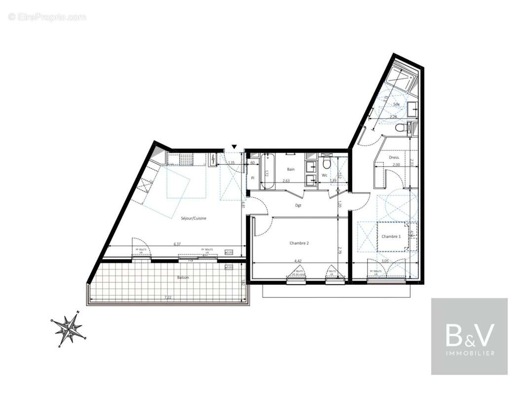 Magnifique appartement 3 pièces de 76 m² avec vue Mer - photo 6