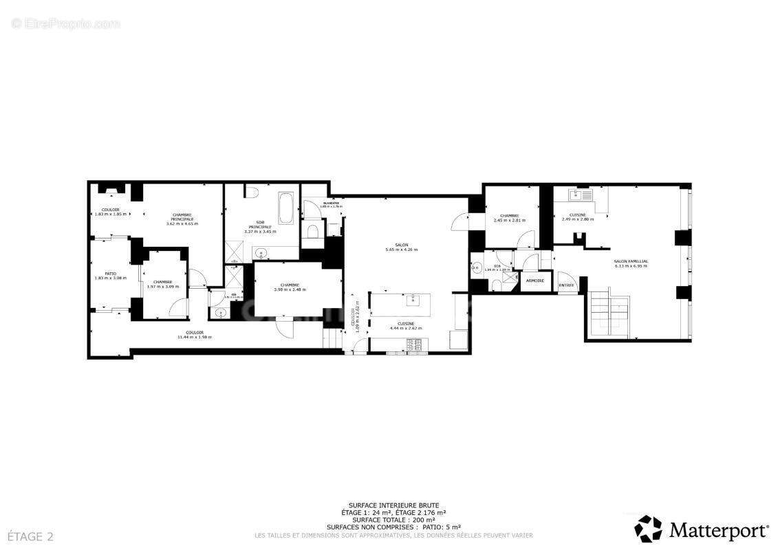 loft avec verrière et patio interieur à vendre 8 pièces 3 chambres - photo 3