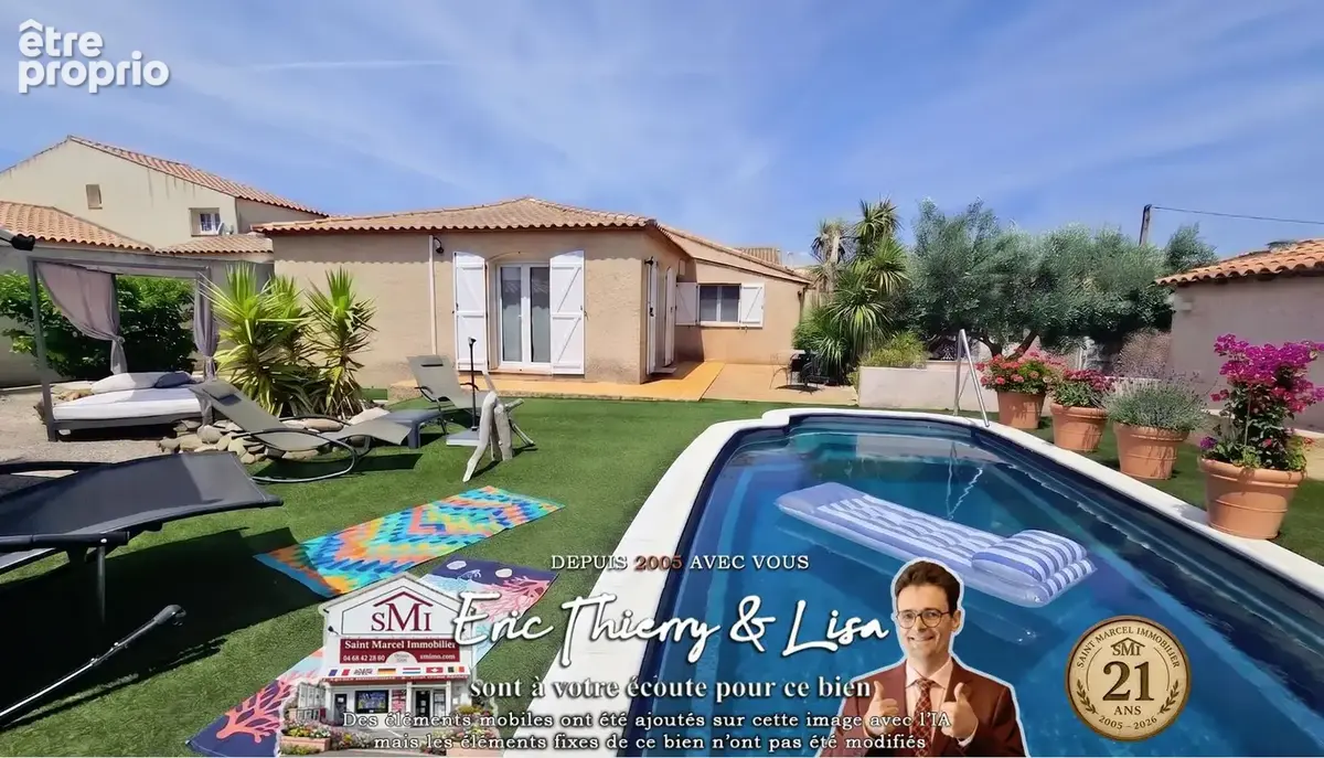 Votre havre de paix à deux pas du Canal du Midi  - magnifique maison de plain-pied T4  libre 4 faces avec PISC - photo 2