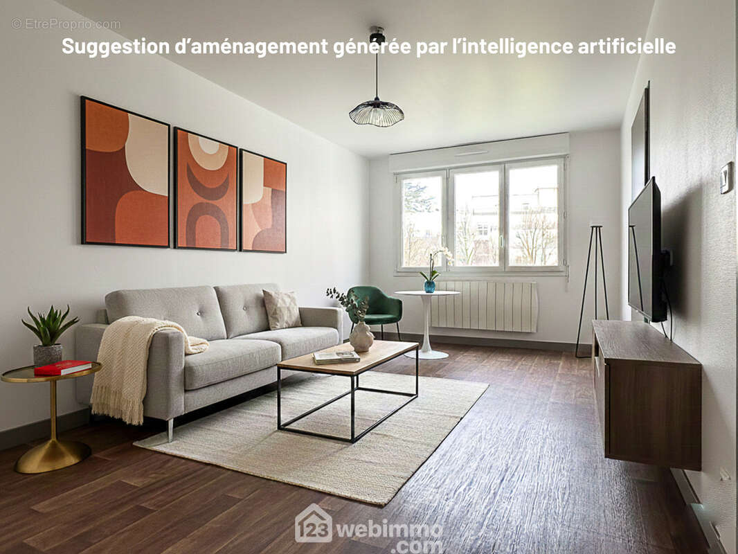Suggestion d'aménagement générée par l'intelligence artificielle. - Appartement à NANTES