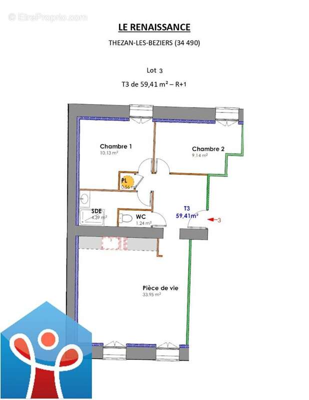 Appartement à THEZAN-LES-BEZIERS