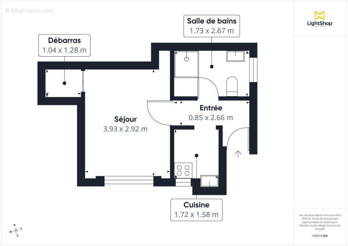 Studio avec cuisine séparée de 24 m² - avec ascenseur et cave - Rue Turgot, Paris 9ème - photo 12