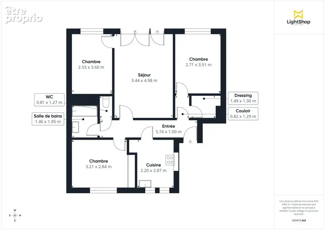 Appartement 4 pièces 66,75m² - Lumineux et Parking - Rue de Garches, Saint-Cloud - photo 3