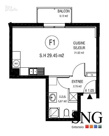Appartement 1 pièce 30 m² à vendre à Lisieux (14100) - photo 2