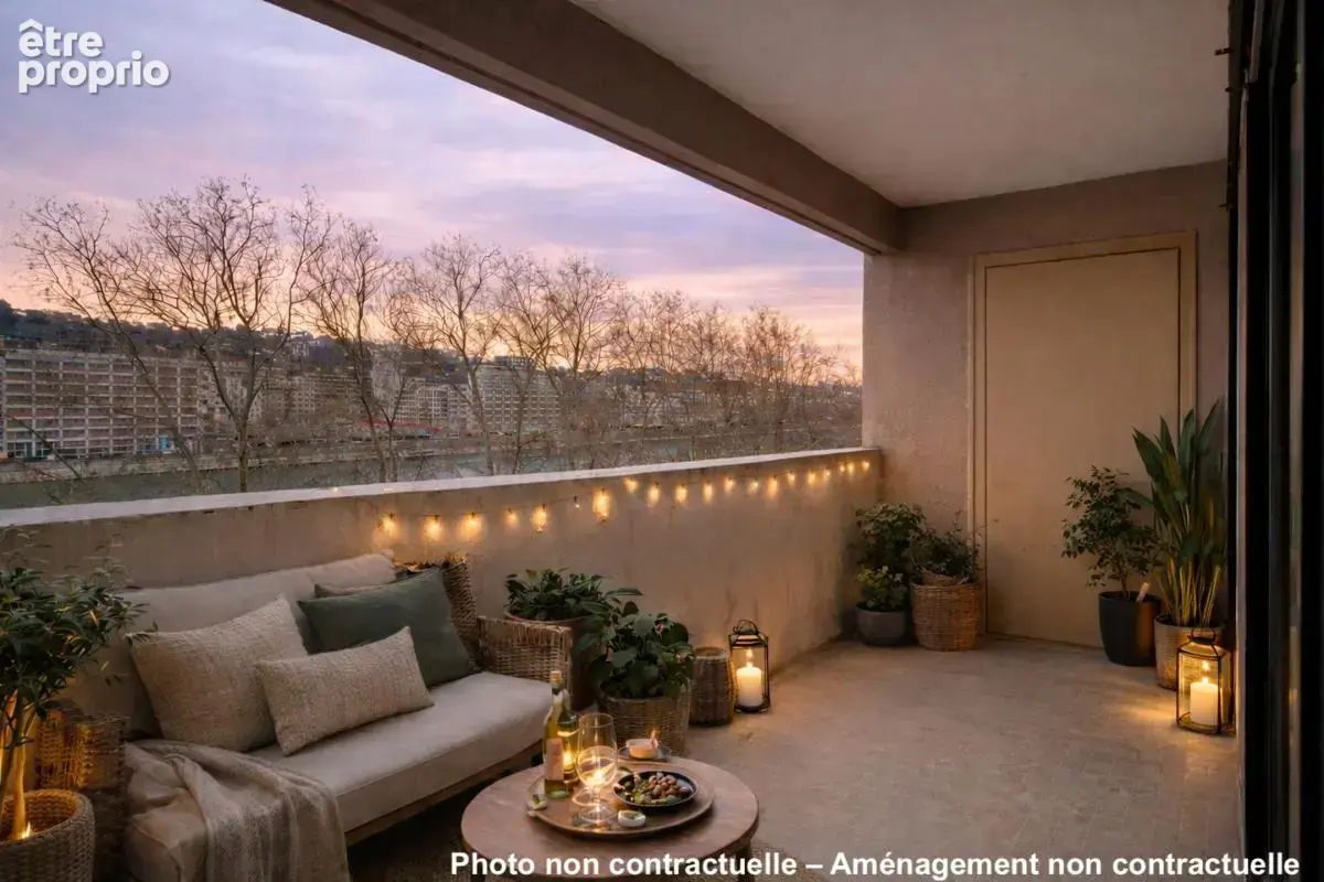 Vente appartement 2 chambres - 6ème étage - vue Rhône - Balcon - photo 6