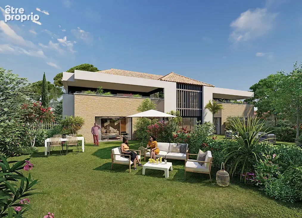 Rez de jardin - 4 pieces - 105m2 avec jardin privatif de 146m2 vue mer - neuf - photo 2