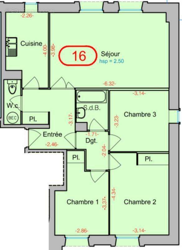 Appartement à LES MUREAUX