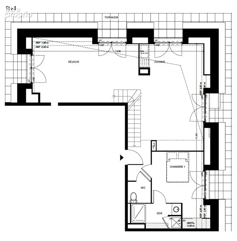 Dernier etage et grande terrasse 102m2 - photo 2