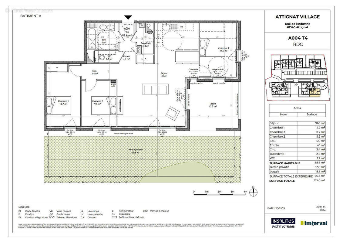 Appartement à ATTIGNAT