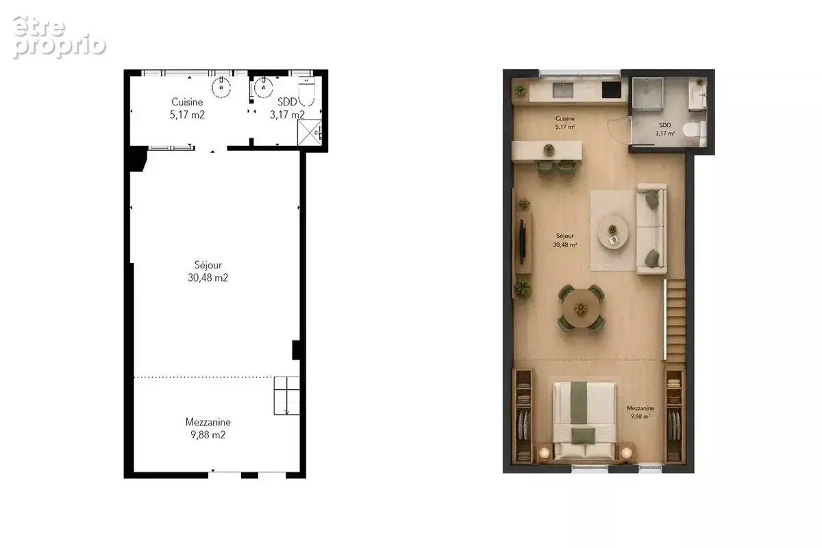 Cannes Banane – Studio à rénover avec mezzanine – Idéal investissement - photo 6