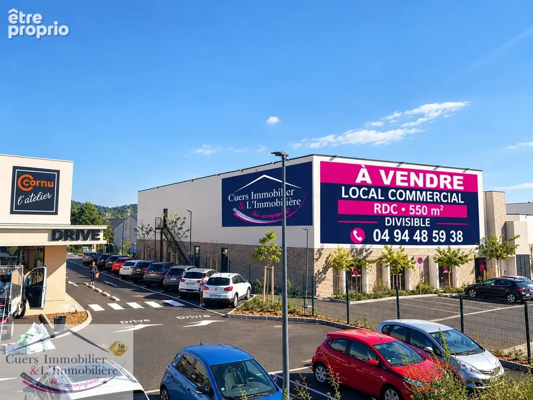 Cuers local professionnel neuf à vendre   550 m2 divisibles   emplacement premium en entrée de ville - photo 1