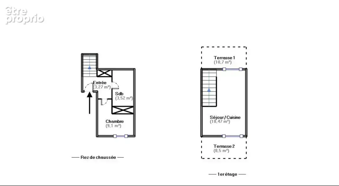 TOULOUSE / SAINT-AGNE - T2 en DUPLEX - 2 terrasses - parking - photo 9