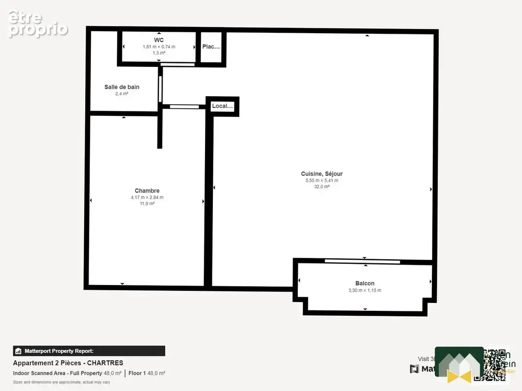Appartement 47 m² à Chartres  - photo 9