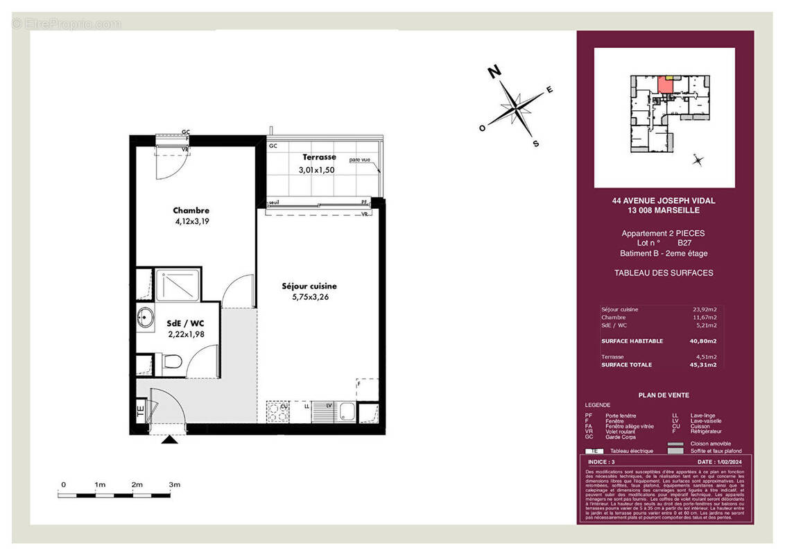 Appartement à MARSEILLE-8E