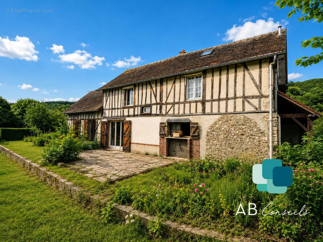 Façade arrière sud / Ouest - Maison à HENOUVILLE