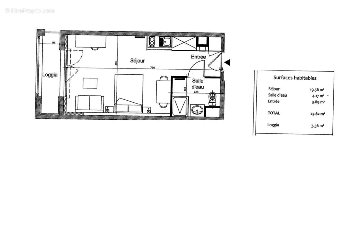 Appartement 27 m² à Villejust  - photo 2