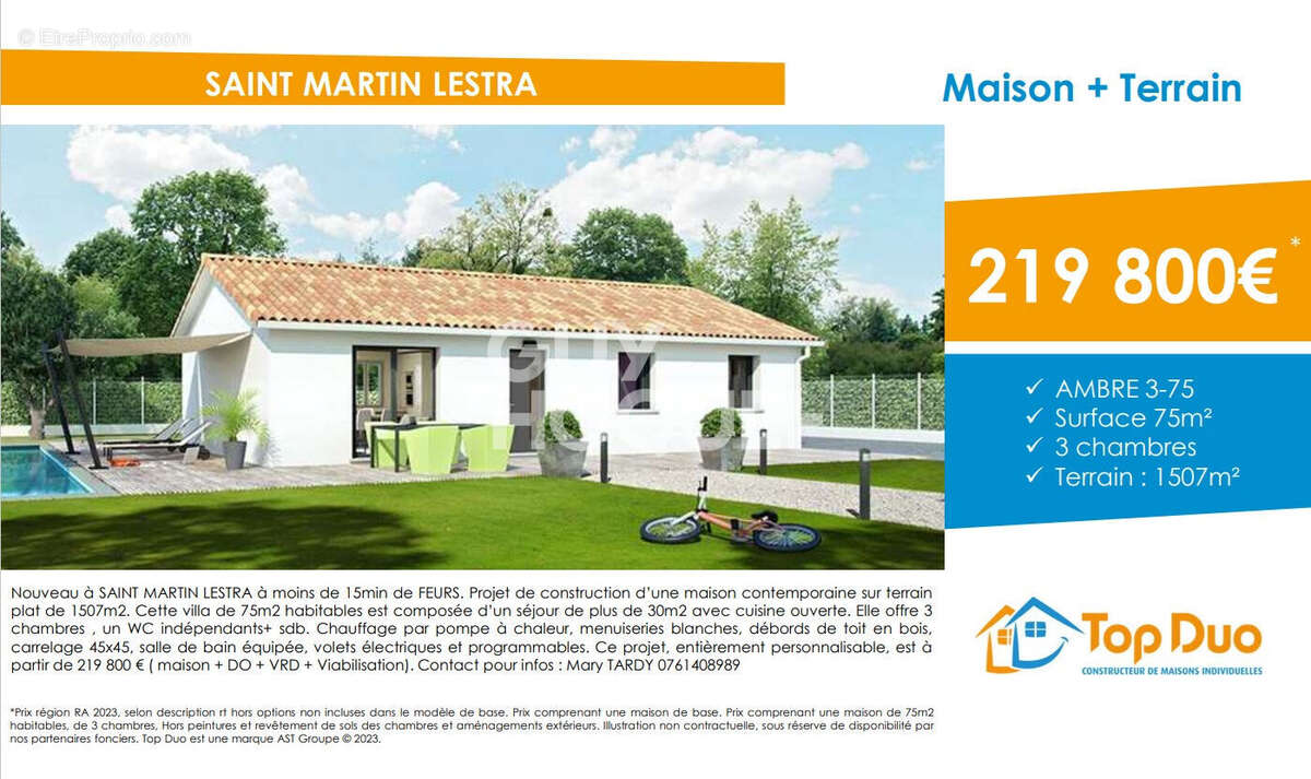 Terrain à SAINT-MARTIN-LESTRA