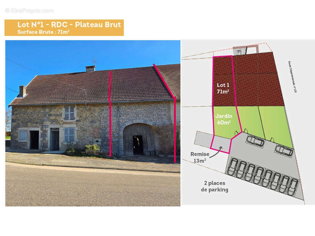 Immeuble en pleine propriété, à réhabiliter, 351m², Arlay - St Germain les Arlay 39210 - photo 4