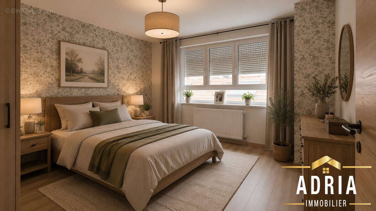 Chambre 1 projetée avec IA  - Maison à VIGY