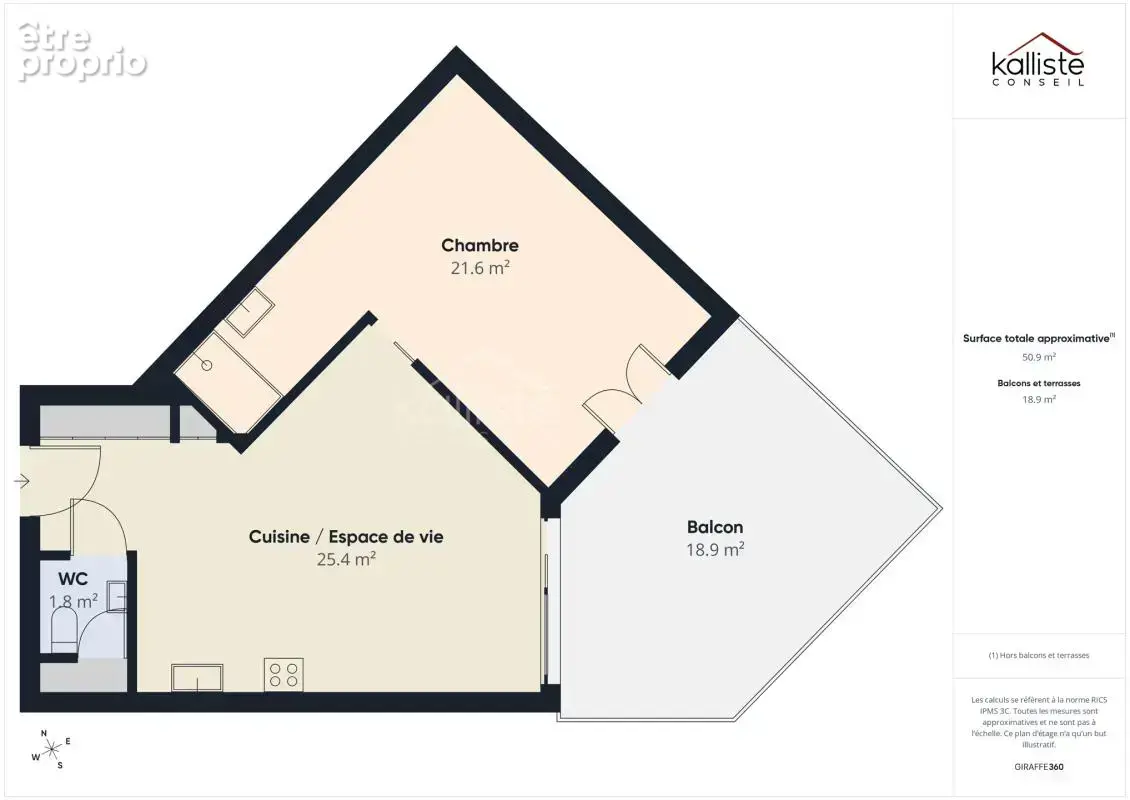 Appartement T2 vue mer avec terrasse et parking - Ajaccio, Aspretto - photo 10