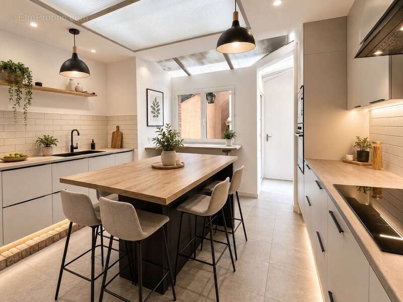 Maison à vendre 3 pièces CALAIS (62), 87m2 , 2 chambres ( possible trois),  cour , rue calme proche centre ville et autoroute - photo 7