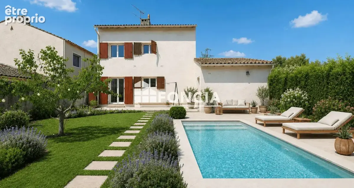 Raphèle ,maison 106 M2 en R+1 comprenant pièce à vivre, cuisine, sdb, 4 chambres, toilette, terrasse ,garage, jardin - photo 1