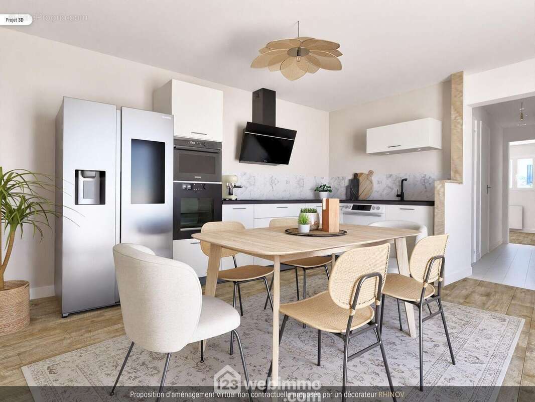 Proposition virtuelle d'aménagement 3D. - Maison à BUXEROLLES