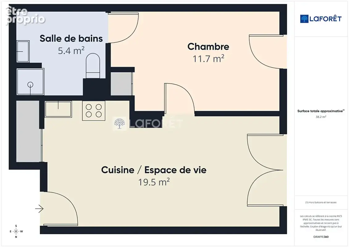 Appartement Pont L Abbe 2 pièce(s) 36,60 - photo 6