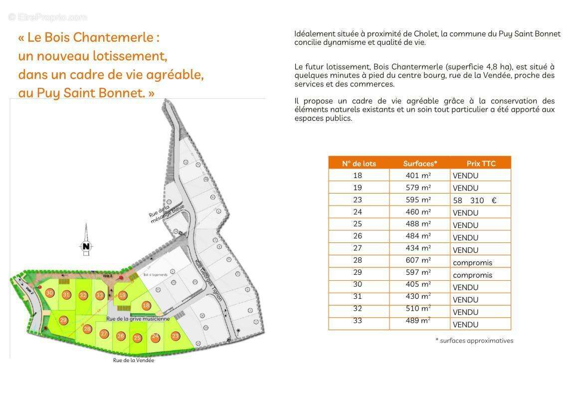 TERRAIN de 595 m² au Puy-Saint-Bonnet (CHOLET) - photo 2