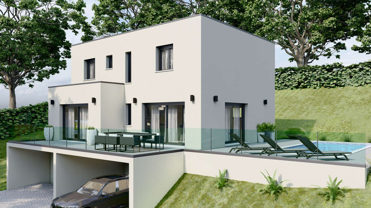 Maison contemporaine 142 m2   4 chambres   sous-sol complet-- orcet (63) - photo 2