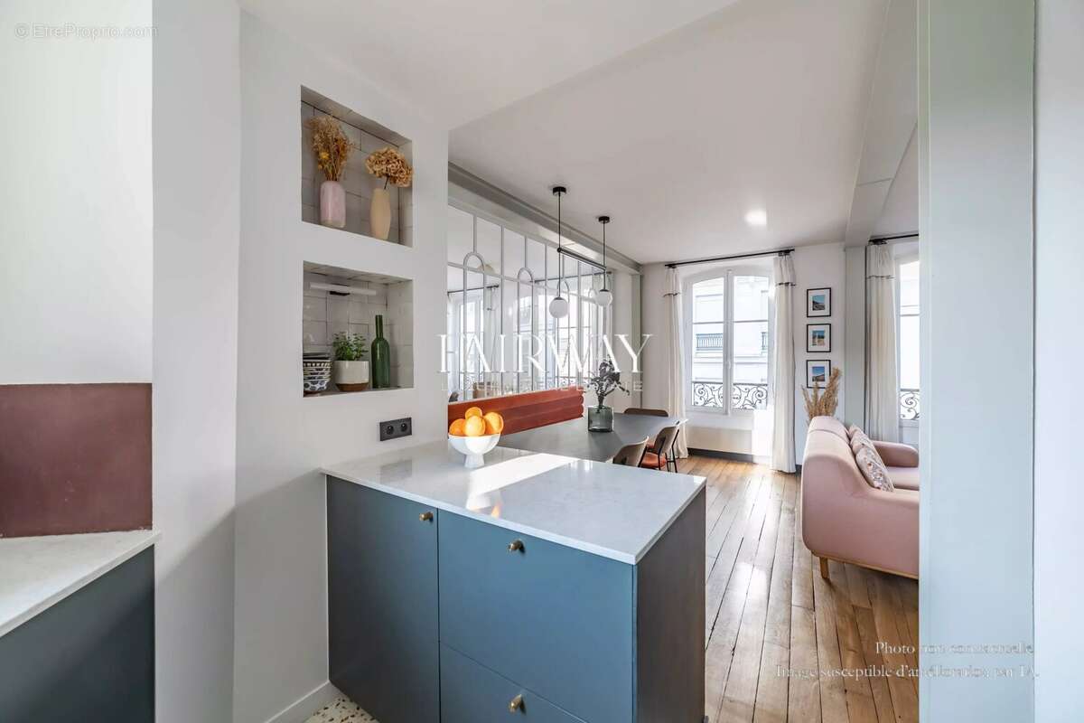 Appartement rénové par architecte Paris 2e - 64 m² - 2 chambres - Calme et lumineux proche rue du Nil - photo 6