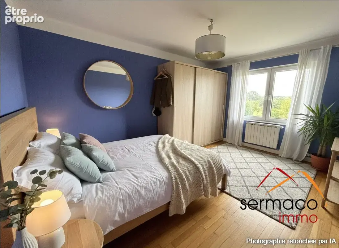 Chambre meublée avec l'IA