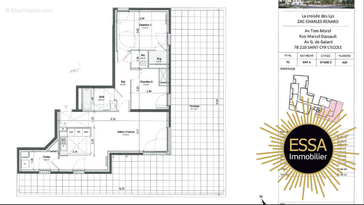 Appartement à SAINT-CYR-L'ECOLE