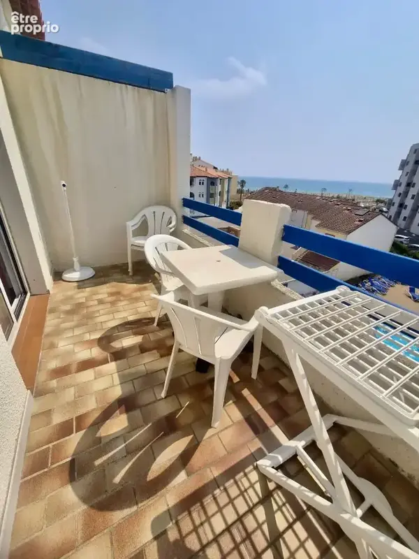 Studio cabine vue mer - la grande plage - le barcarès - photo 4