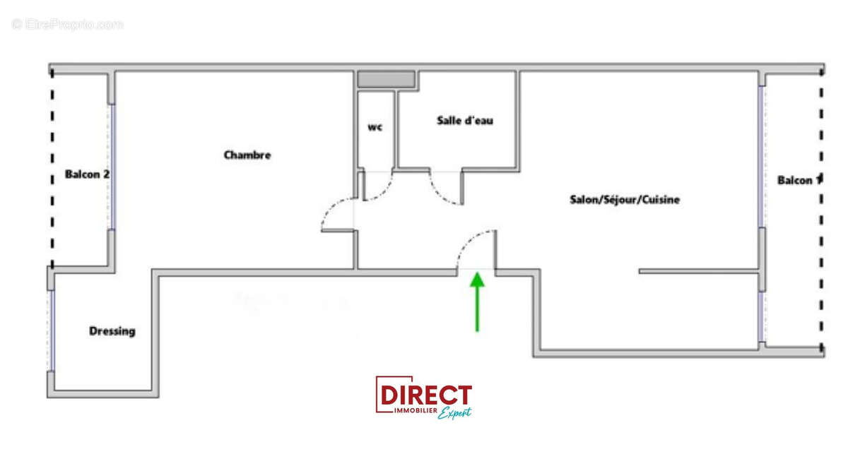 Quartier des fleurs - 2p traversant 46m2 + 2 balcons - 3min de la gare - photo 10