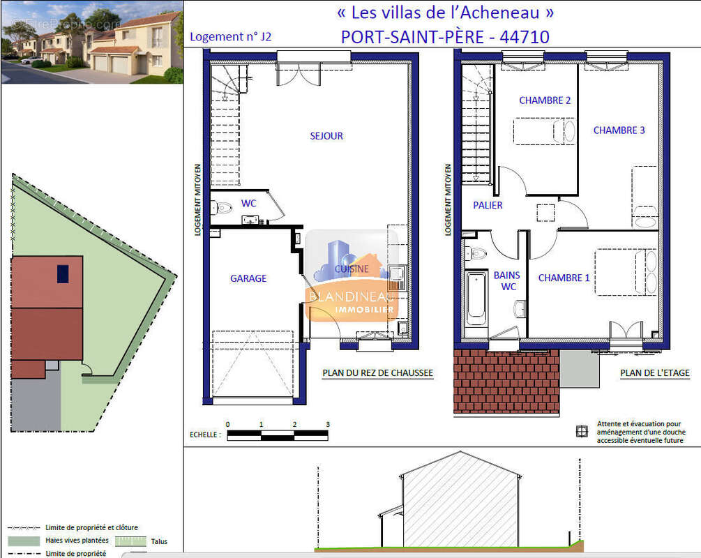 Port st pere - bourg - maison neuve 3 ch + jardin - photo 9