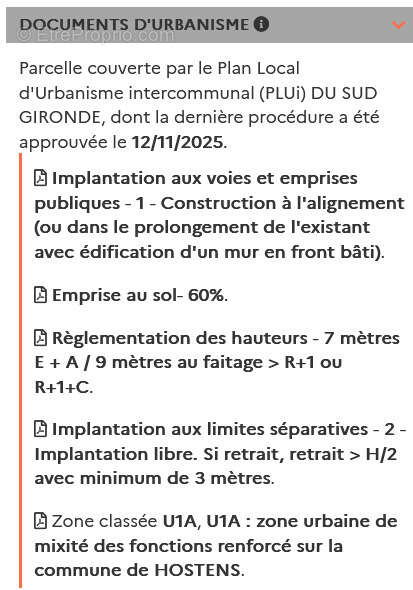 Terrain à HOSTENS